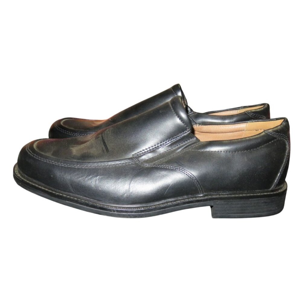 Croft & Barrow Men's Black Leather Loafers Slip On Dress Career Shoes size 13